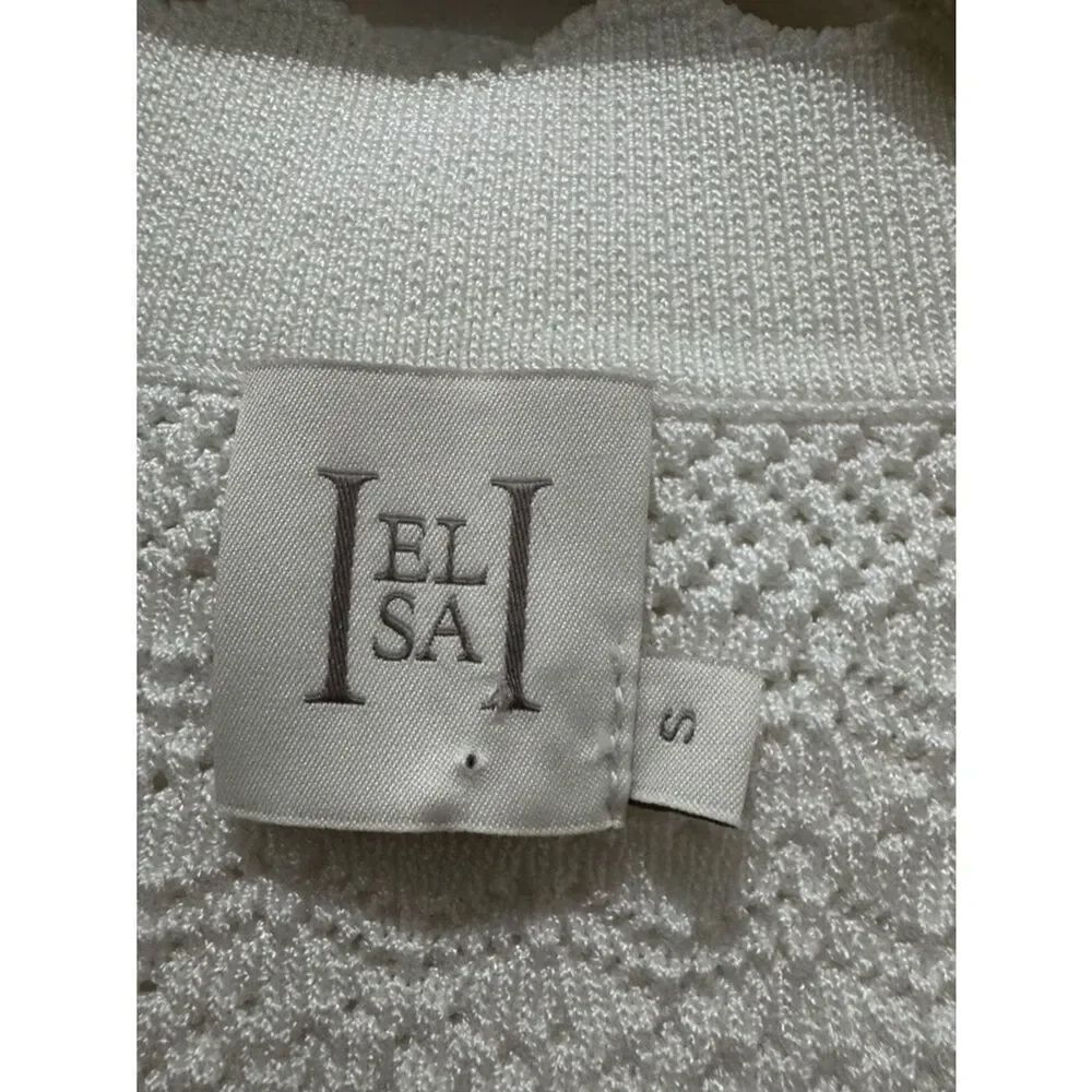 NWT HELSA Kaitltn Scalloped crochet Top in Ivory - Picture 14 of 16